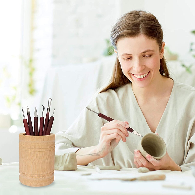 6PCS Sculpting Pottery Clay To - Wood Chisel Set ulasan dan harga