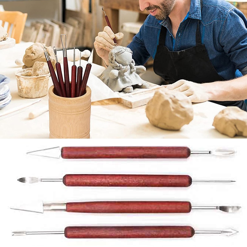 6PCS Sculpting Pottery Clay To - Wood Chisel Set ulasan dan harga