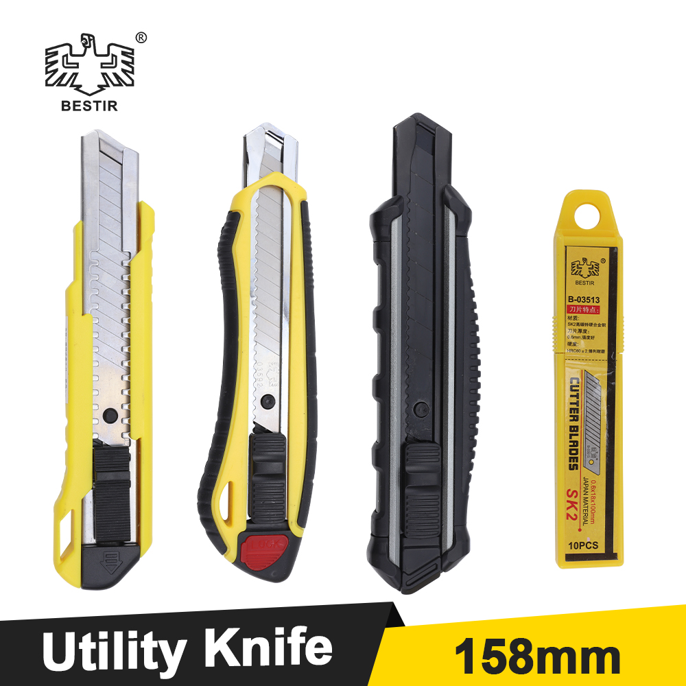 BESTIR Retractable Utility Kni - Woodworking Wallpaper ulasan dan harga