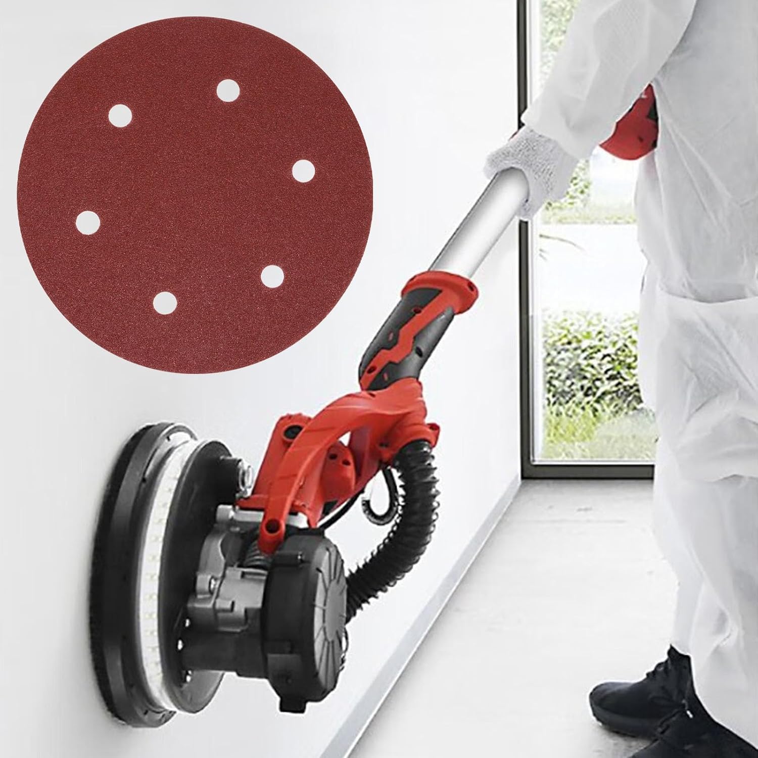 9 Inch 6 Holes 225 MM Wall San - Woodworking Wallpaper ulasan dan harga
