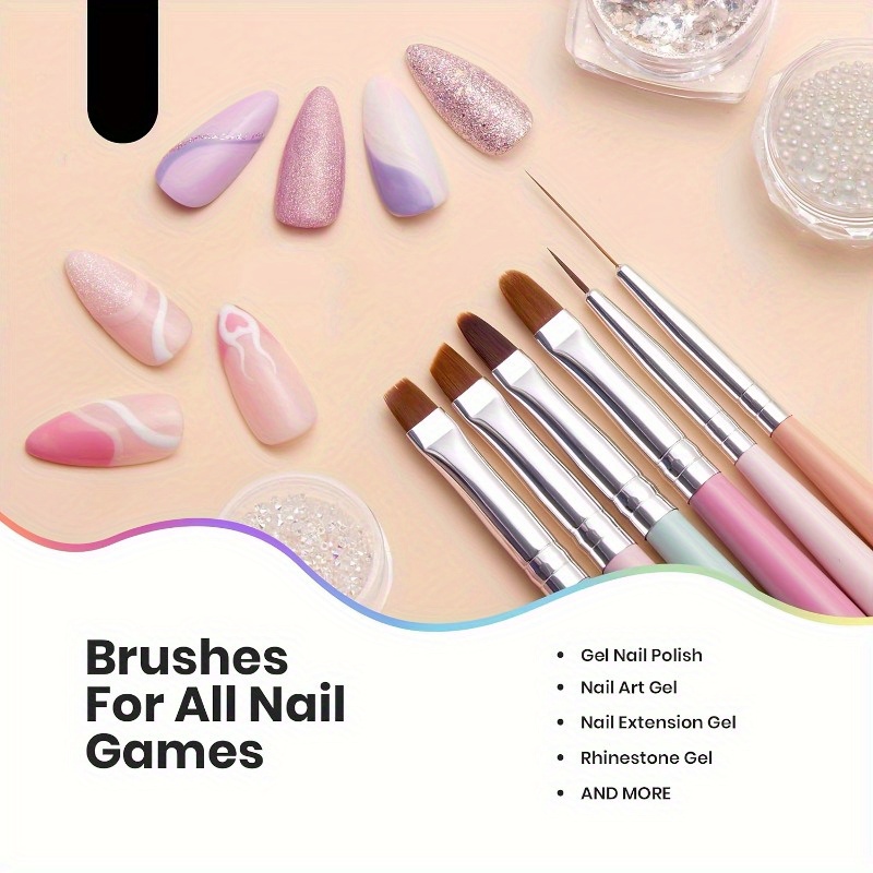 6pcs Nails Art Brushes Set Man - Wood Chisel Set ulasan dan harga