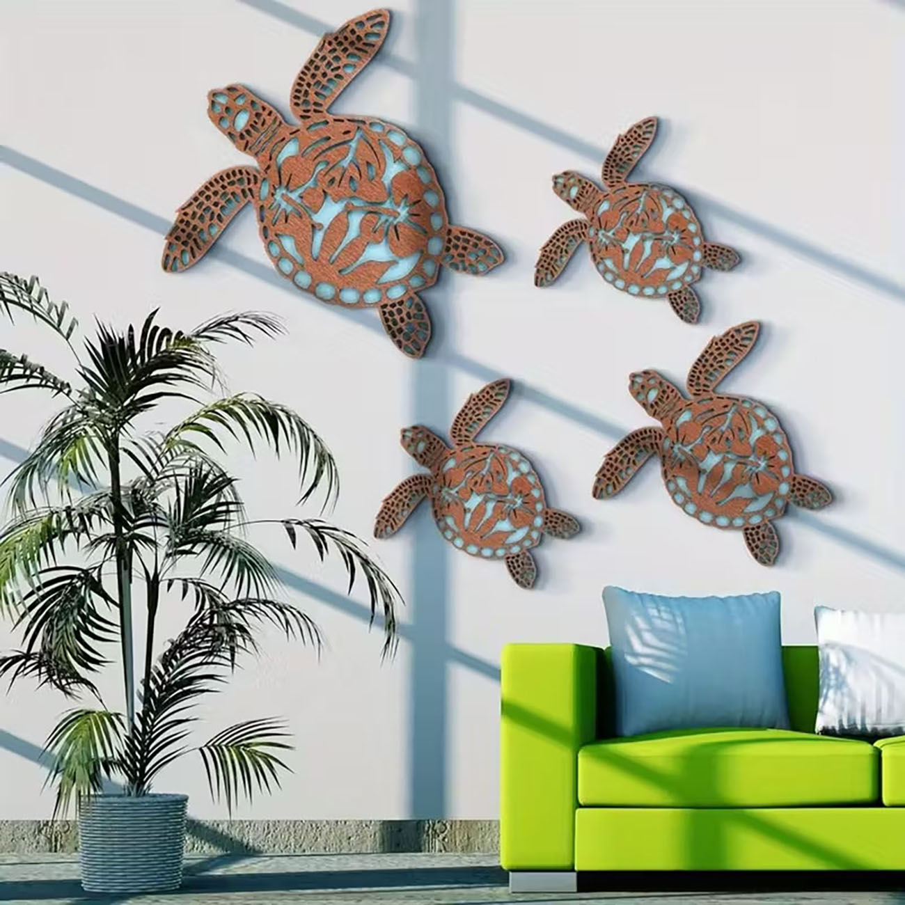 A Set of 4 Wooden Fish Wall De - Woodworking Glue ulasan dan harga