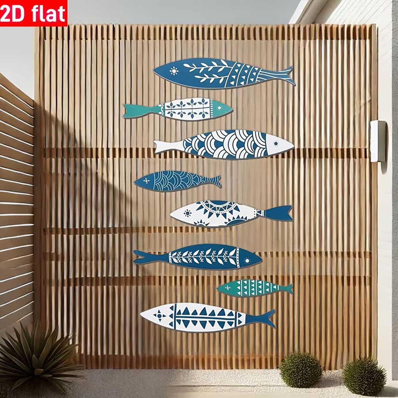 A Set of 4 Wooden Fish Wall De - Woodworking Glue ulasan dan harga