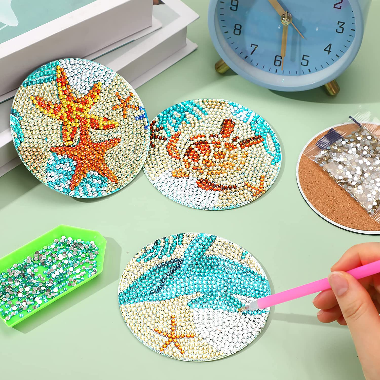 8pcs/Set DIY Diamond Painting  - Woodworking Resin ulasan dan harga
