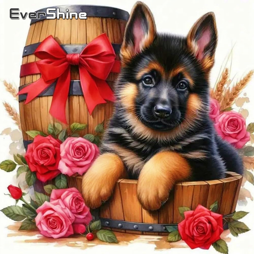Evershine Diamond Mosaic Dog A - Woodworking Resin ulasan dan harga