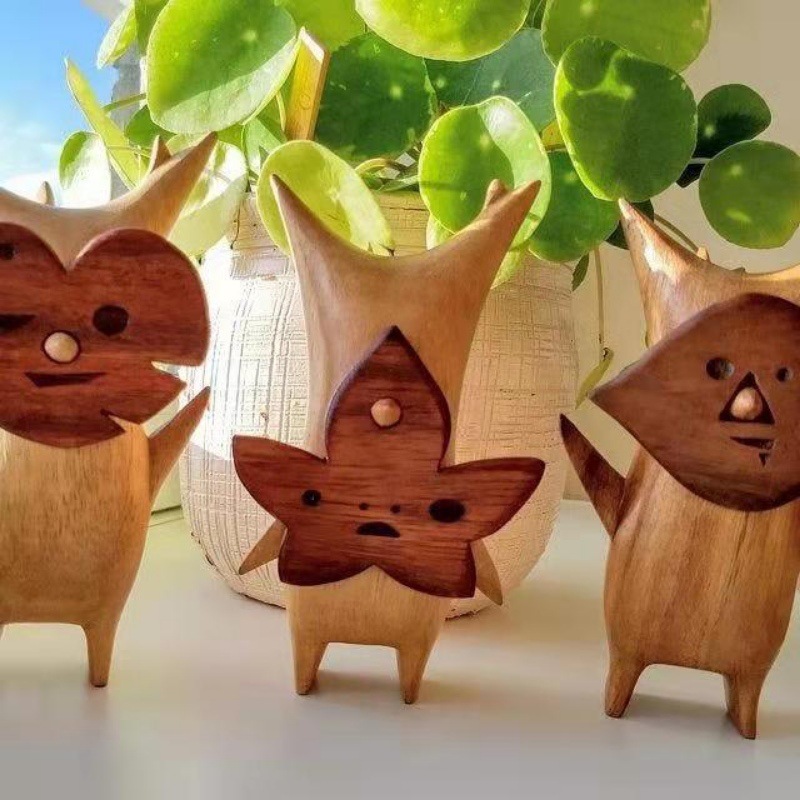 1/2/3pcs Wooden Korok Statue H - Woodworking Resin ulasan dan harga