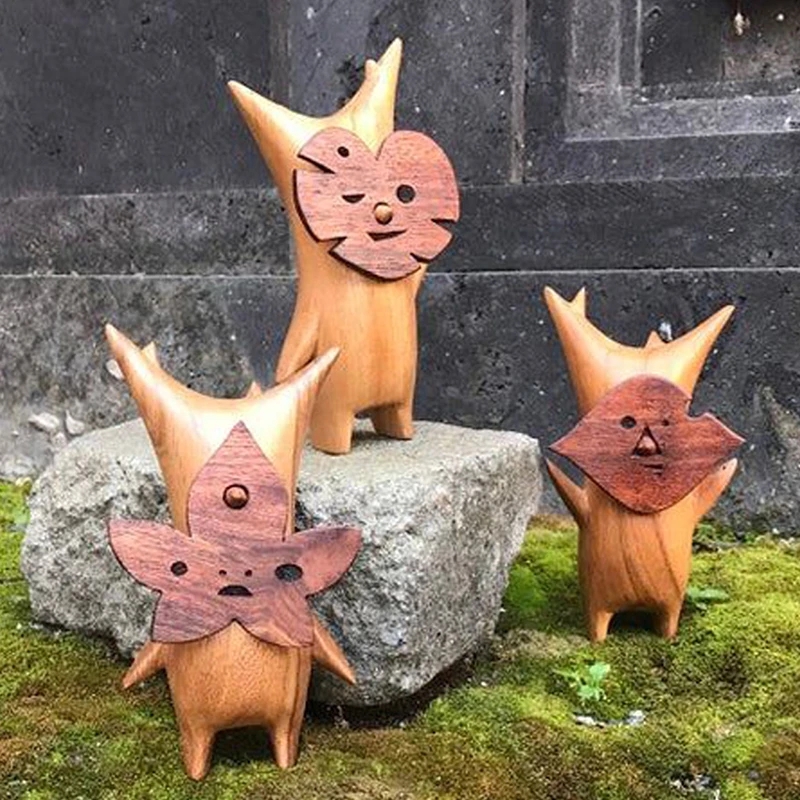 1/2/3pcs Wooden Korok Statue H - Woodworking Resin ulasan dan harga