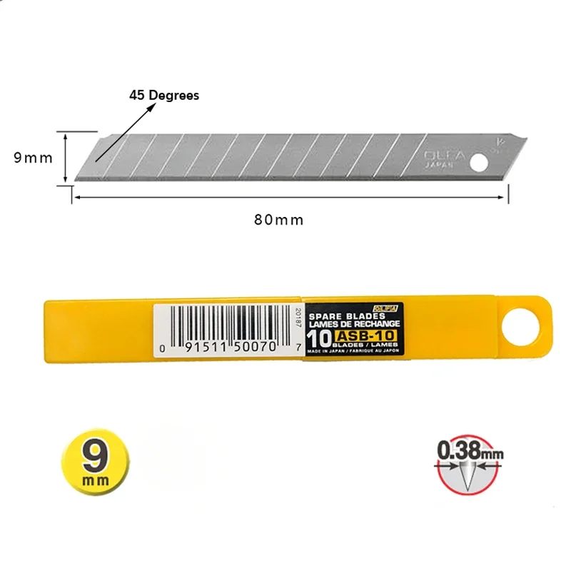 OLFA ASB-10 9mm Spare Blades 1 - Woodworking Wallpaper ulasan dan harga