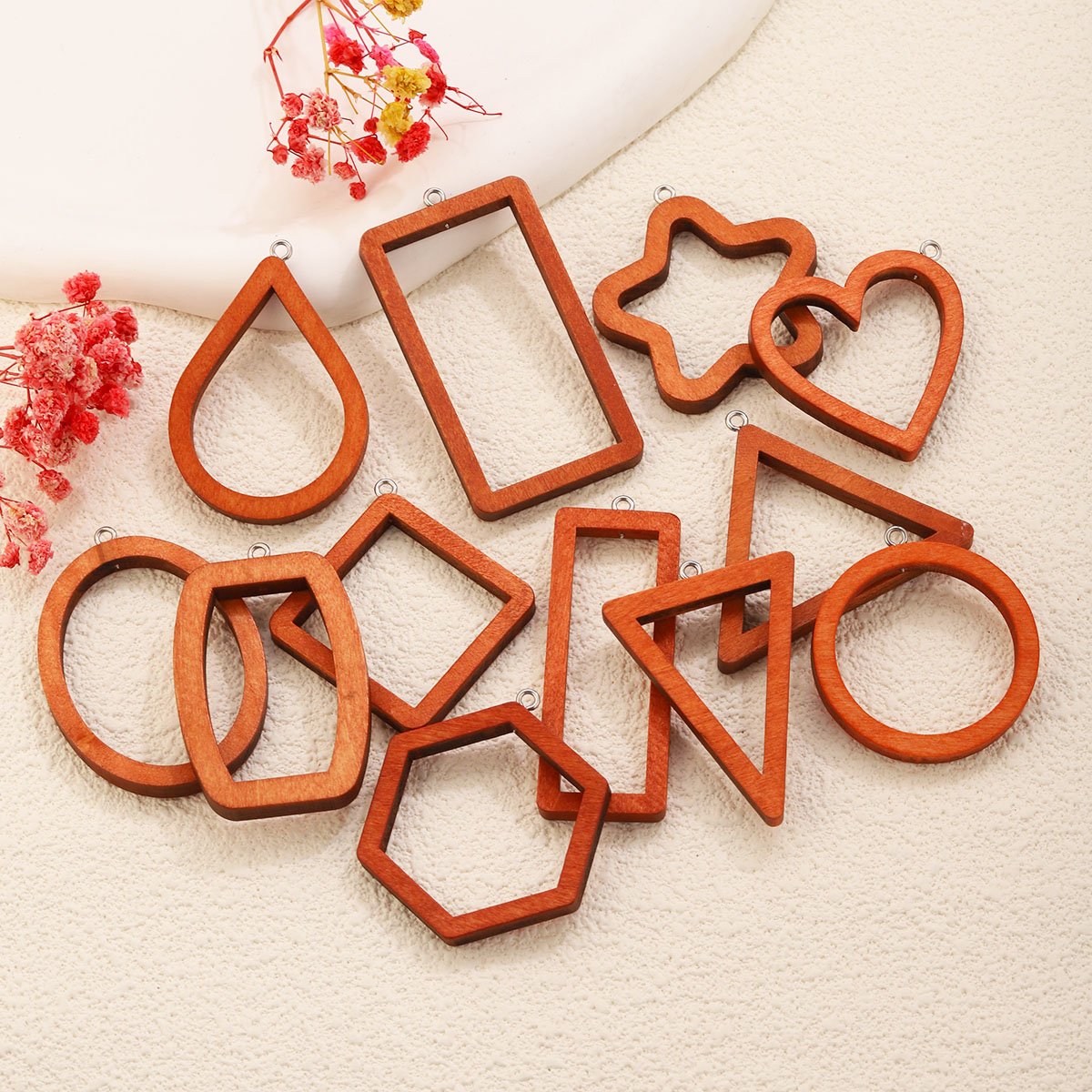 10PCS Triangle Rectangle Wood  - Woodworking Resin ulasan dan harga