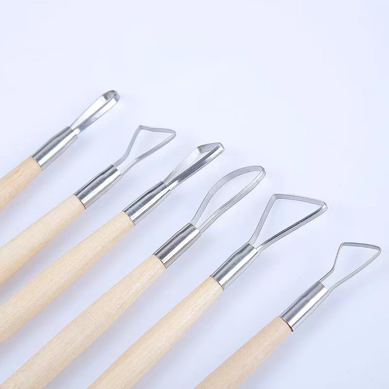 6PCS wooden handle wax pottery - Wood Chisel Set ulasan dan harga